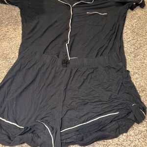 Victoria Secret Size Large Pajama set with shorts button up top super soft